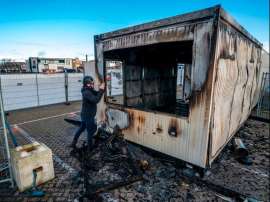 covid vaccine centre burnt